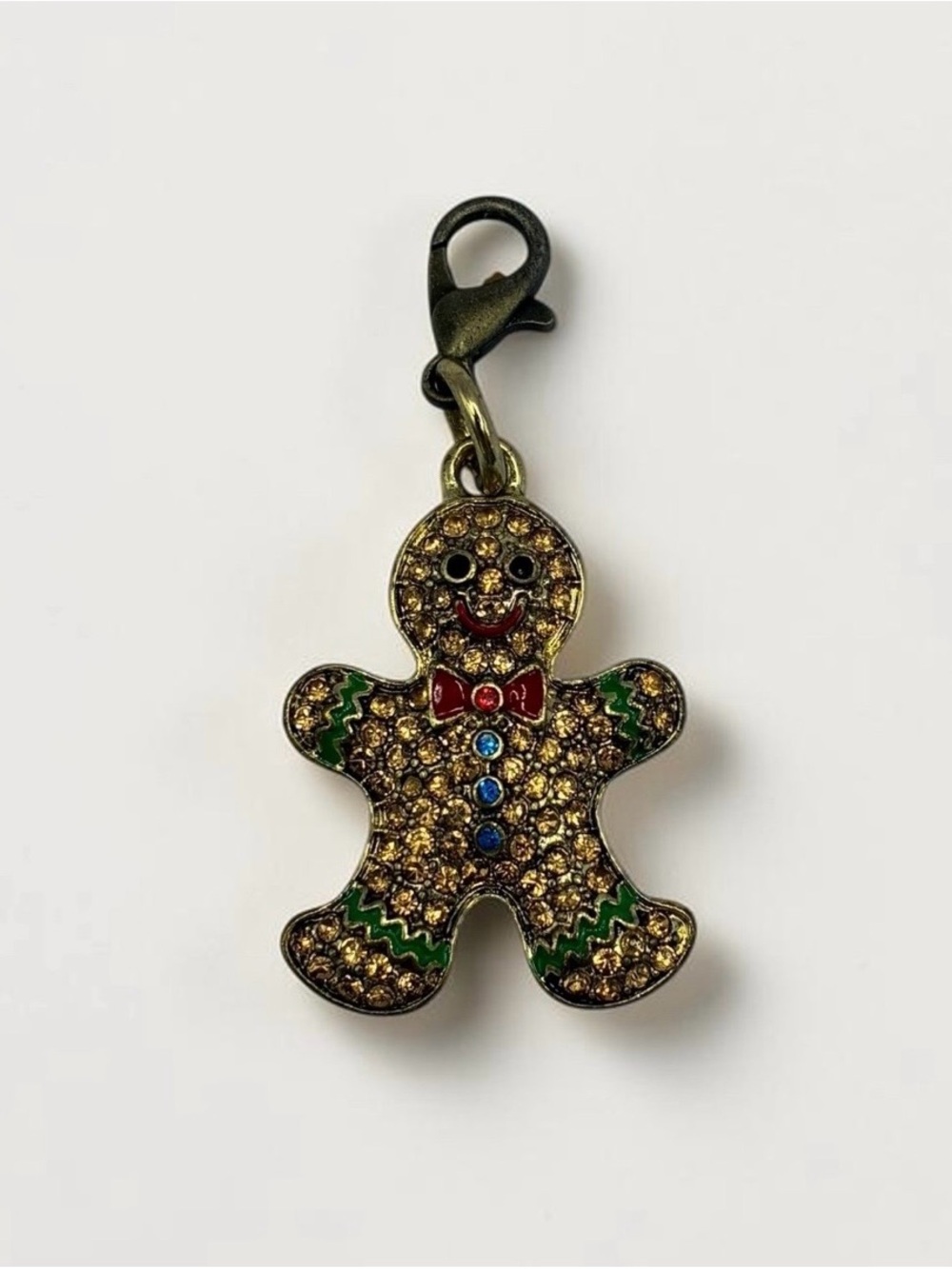 Heidi Daus Unsigned Crystal Enamel Gingerbread Man Holiday Christmas Charm